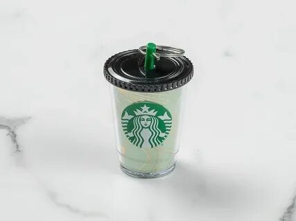 Заказать "Пластиковый брелок Starbucks для ключей зеленый" и