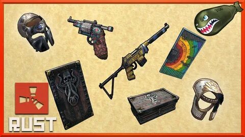 Rust Skins Trophy Pirate Set, Rainbow Door, Caution SAR & Mo