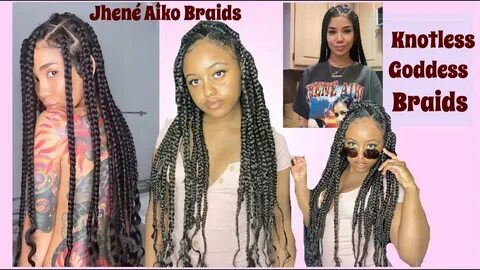 Jumbo Knotless Bohemian Braids Jhene' Aiko Inspired Hairstyl