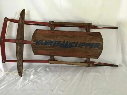 Купить Vintage Yankee Clipper Wooden Sled Toboggan Flexible 