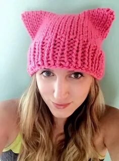 Pussyhat Bulky Soft Yarn Women's Rights Pink Pussy Hat " Pet
