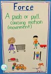 Five for Friday Force and motion, Kindergarten science, Scie