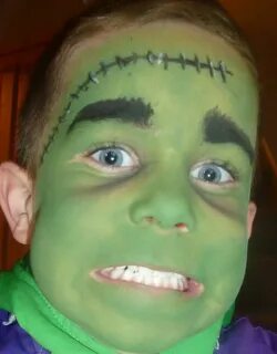 frankenstein face paint - halloween Frankenstein face paint,