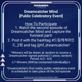 #Dreamcatcher_Mind hashtag on Twitter (@7_DREAMERS) — Twitter