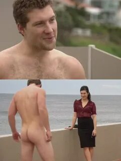 Jai Courtney naked showing his ass in 'Packed to the Rafters