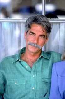 Danger in the Desert 1993. Sam Elliott, male actor, green sh