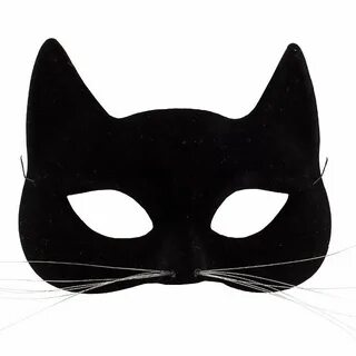 Black Cat Mask 6 1/2in x 4 3/4in Cat mask, Cat face mask, Ca