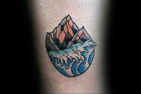 Фото тату море и горы 23.07.2019 № 025 - mountain sea tattoo