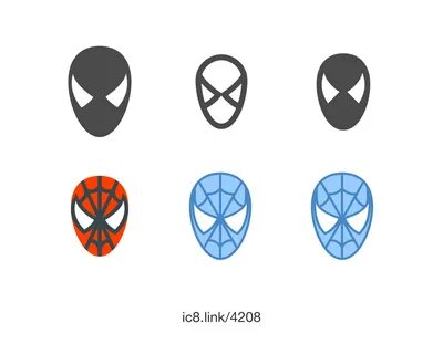 Free flat Spider-Man Head icon of Office; available for down