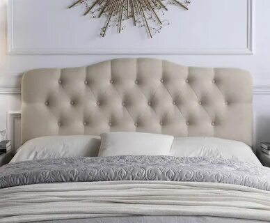 Wayfair Charlottesville Upholstered Panel Headboard beige In