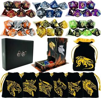 TOYFUL 6 Sets Double-Colors DND Dra Polyhedral Topics on TV 