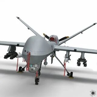 mq 9 reaper military aircraft drone 3d cgtrader