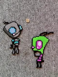 invader zim perler bead - Pesquisa Google Perler beads desig