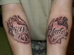 Grey Ink Texas Made Tattoos On Arm