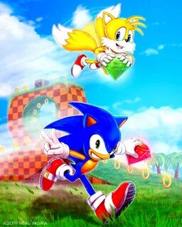Sonic and Tails fan art, Neal Akuma Sonic, Fan art, Hedgehog