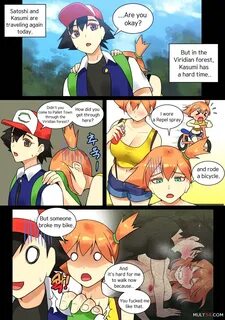 Ash x Misty (Trip with Pikachu) page 17.