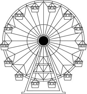 Drawn ferris wheel clip art - Pencil and in color drawn ferr