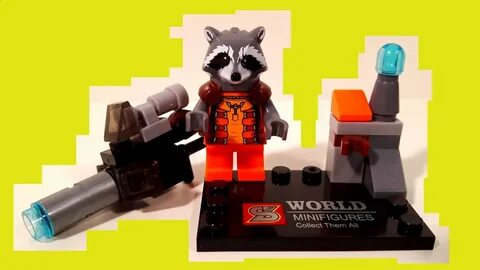 LEGO Rocket Raccoon Marvel Minifigure Minifigura Blocos de M