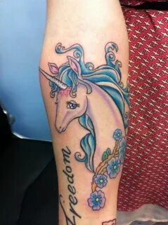Lacey was inpsied by "The Last Unicorn" movie for this tatto