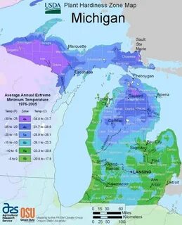Michigan Plant Hardiness Zone Map United States Department O
