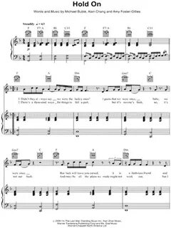 Michael Bublé "Hold On" Sheet Music in F Major (transposable