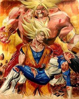 Broly vs Goku and Vegeta by conflik1986 Dragon ball art, Gok