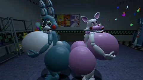 Female T Bonnie and Mangle Butt and boobs inflate by legoben