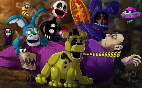 FNAF World - recruiting Purple Guy by LadyFiszi on DeviantAr