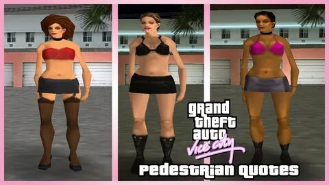 GTA Vice City Pedestrian Quotes : All Prostitutes - YouTube