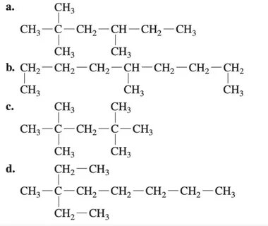 Solved CH3 a. CH CHG-C-CH2-CH-CH-CH, CH3 CH3 b. CH3 - CH2 Ch