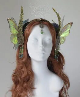 Absinthe Fairy / Green Fairy headdress by FaeryAzarelle on D