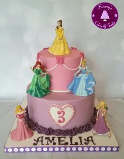 2 tier Disney Princess cake. The top tier was a 5" inch lemo