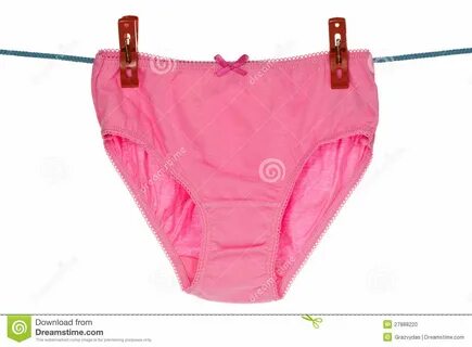 Pink Panties Hang on the Clothes Line Stock Photo - Image of