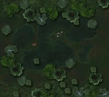 Swamp - Rainy night Fantasy map maker, Tabletop rpg maps, Du