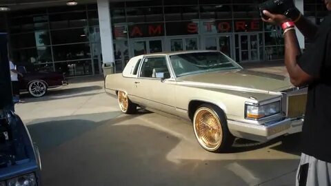 CADILLAC COUPE ON DEM ALL GOLD DAYTONS!!! 90 FRONT!! - YouTu