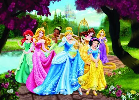 Disney Princesses And Princes, Childrens Bedroom Decor, Mural Wallpaper, Po...
