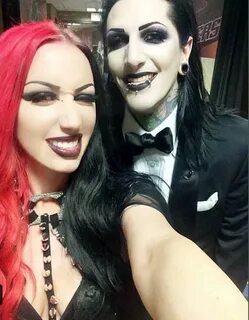 ashley,chrismotionless Motionless in white, Chris motionless