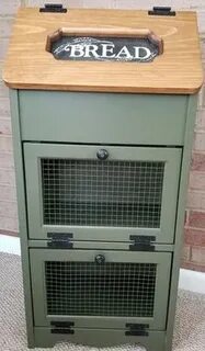 Bread Veggie Bin with Wire Doors, Fully Assembled. This Soli
