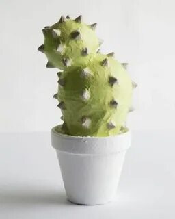 DIY Papier Mache Cacti Design*Sponge Cactus de papel, Papel 