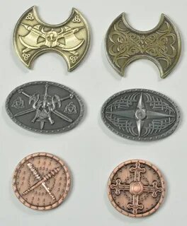 Gold Fantasy Coins for RPG and fun! Custom coins, Coins, Gol