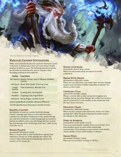 Warlock Invocations For Other Cantrips (full PDF including t