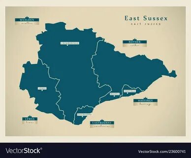 East Sussex County Map-Paper Stationery & Office Supplies vm