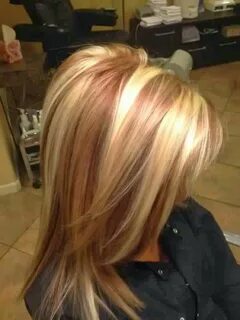 Image result for blonde with red lowlights 2017 Hair styles,