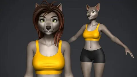 Furry Girl 3D model CGTrader