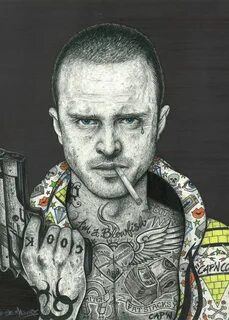 Jesse Pinkman inked' Poster by Wayne Maguire Displate in 202