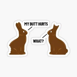 Bunny Butt Stickers Redbubble