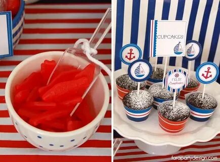 Nautical Sailor Party + Navy Party Supplies, Cake Ideas, Dec