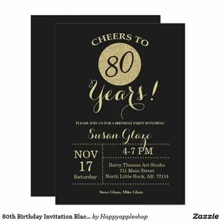 Create your own Invitation Zazzle.com 80th birthday invitati