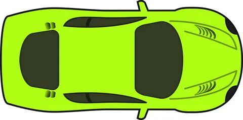 Race Car Clipart Transparent Car - Car Top View Clipart - (2