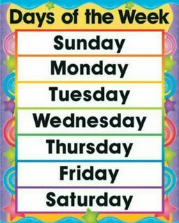 Days of the week japanese wall print out